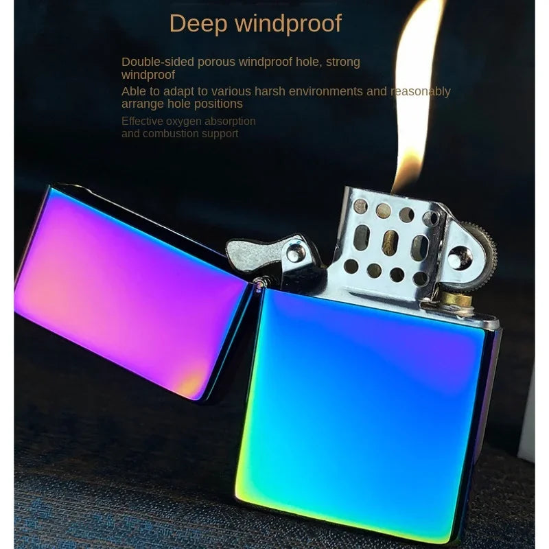 Stainless Steel Zippo-Style Kerosene Lighter