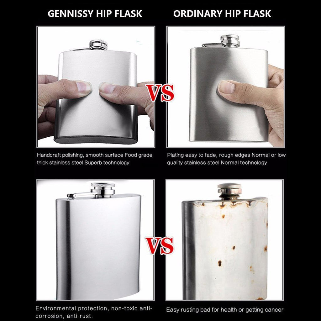 Stainless Steel 10oz Hip Flask