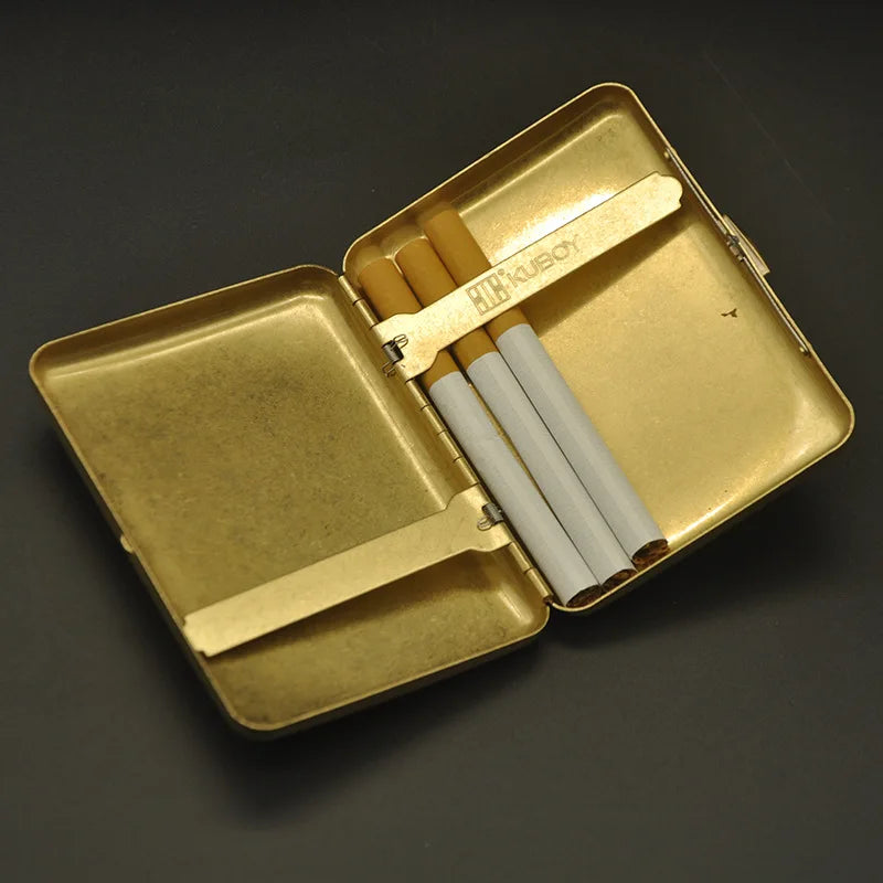 Brushed Brass Cigarette Case