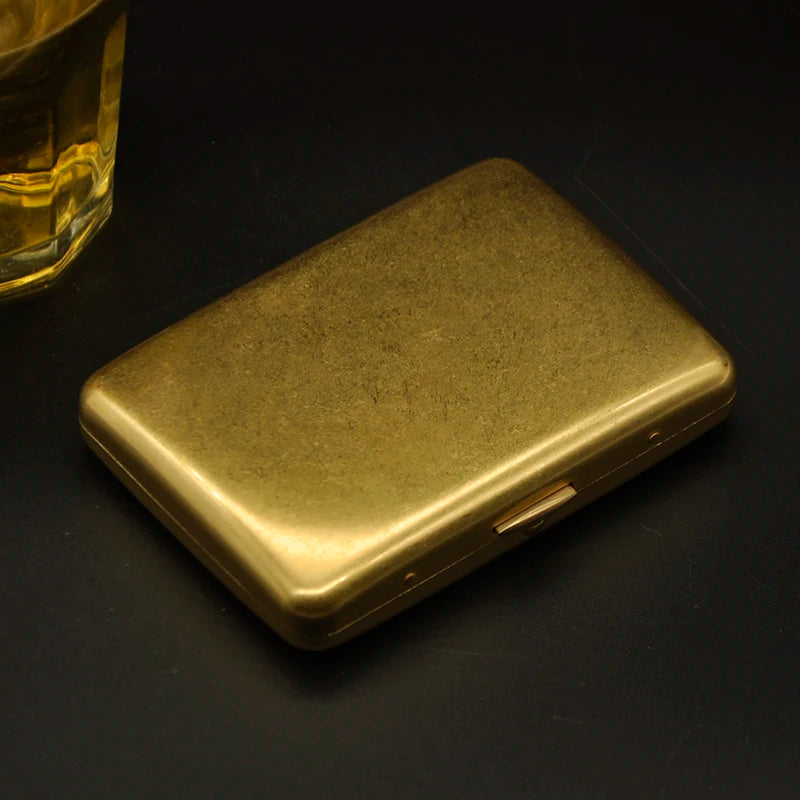 Brushed Brass Cigarette Case